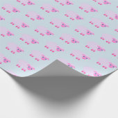 Baby-Lamm-Packpapier im Rosa und im Blau Geschenkpapier (Ecke)