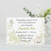 Baby-Lamm-religiöse Einladung (Stehend Vorderseite)