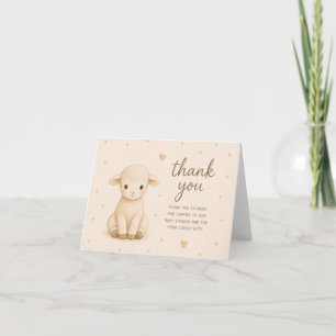 Baby-Lamm-Schaf-Geschichtenbuch-Baby-Shower-Dankes Dankeskarte