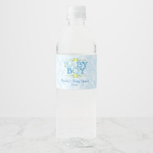 Baby, Land-BlumenBabyparty Wasserflaschenetikett