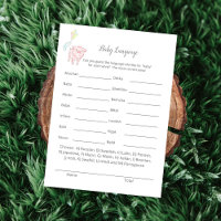 Baby Language Baby Sprinkle Game Card