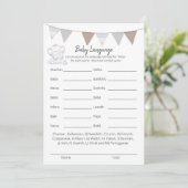 Baby Language Game Modern Baby Elephant Card Programm (Stehend Vorderseite)