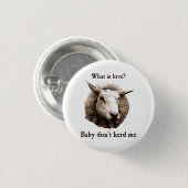 Baby leben mich nicht Schafe in Herden Button (Vorne & Hinten)