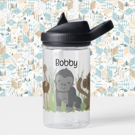 Baby Leopard Monkey Giraffe Name Kinderseife hinzu Trinkflasche