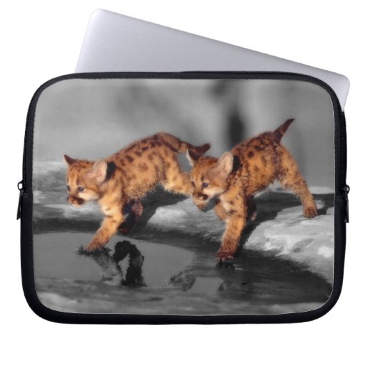 Baby Leopards Laptopschutzhülle (Vorderseite)