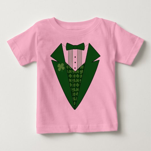 Baby Leprechaun Irish Tuxedo Baby T-shirt (Vorderseite)