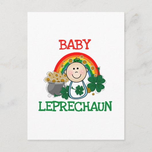 Baby Leprechaun Tshirts und Geschenke Postkarte (Vorderseite)