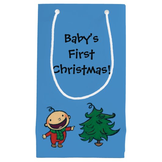 Baby Leslie Patricellis wählt einen Weihnachtsbaum Kleine Geschenktüte (Vorderseite)