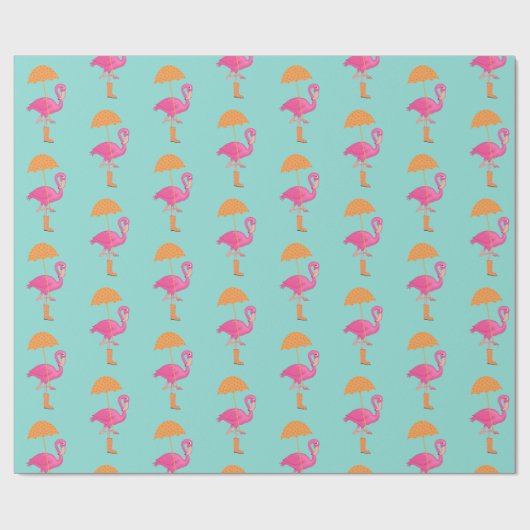 BABY Let's Flamingle Pink Flamingo Dusche Party Geschenkpapier (Flach)