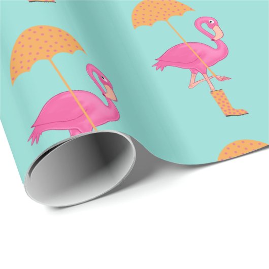BABY Let's Flamingle Pink Flamingo Dusche Party Geschenkpapier (Rolleneckpunkt)