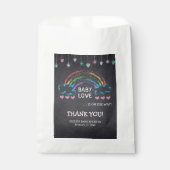 Baby Liebe Chalkboard Herz & Rainbow Baby Dusche Geschenktütchen (Vorderseite)