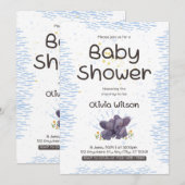 Baby-Liebe-Feier-Vibes Einladung (Vorne/Hinten)