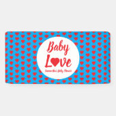 Baby Liebe Heart Baby Dusche Banner (Horizontal)