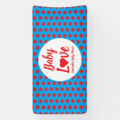 Baby Liebe Heart Baby Dusche Banner (Vertikal)
