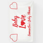 Baby Liebe Heart Baby Dusche Banner (Vertikal)