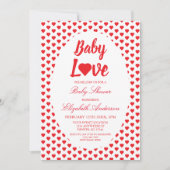 Baby Liebe Heart Baby Dusche Einladung (Vorderseite)
