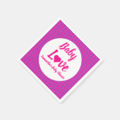 Baby Liebe Heart Baby Dusche Serviette (Ecke)