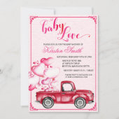 Baby Liebe Herzballoons Kinderdusche Einladung (Vorderseite)