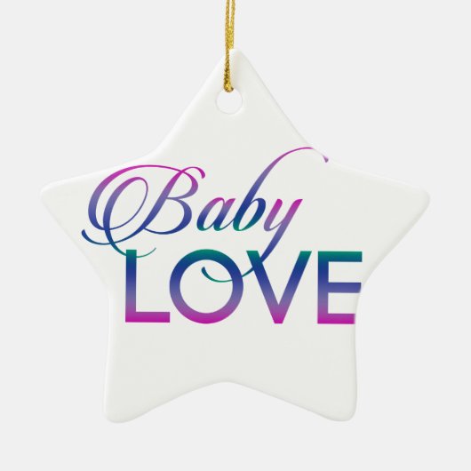 Baby-Liebe Keramik Ornament (Vorne)
