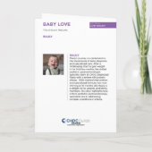 Baby Liebe - Kinder Kunst für CHOC Dankeskarte (Rückseite)