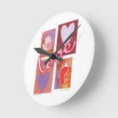 Baby Liebe - Kinder Kunst für CHOC Runde Wanduhr (Winkel)