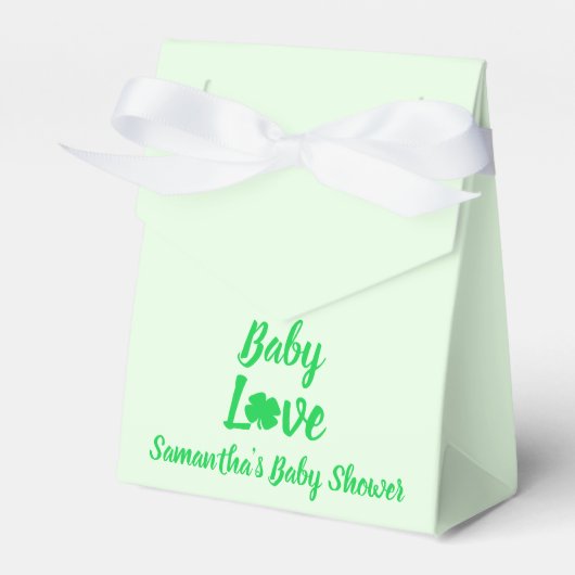 Baby Liebe Kleeblatt Babydusche Geschenkschachtel (Vorderseite)