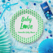 Baby Liebe Kleeblatt Babydusche Pappteller (Party)