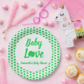 Baby Liebe Kleeblatt Babydusche Pappteller (Party)