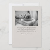 Baby Liebe Mauve Heart Foto Geburtsankündigung Einladung (Rückseite)