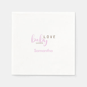 Baby Liebe Pink Baby Girl Duschwanz Cocktail Serviette