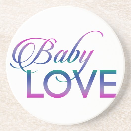 Baby-Liebe Sandstein Untersetzer (Vorne)