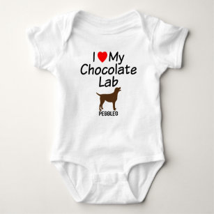 Baby-Liebe-Schokoladen-Labrador-Hund Baby Strampler