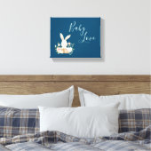 Baby Liebe Script Pink Blue Girl Woodland Animal Leinwanddruck (Insitu (Schlafzimmer))