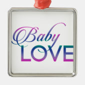 Baby-Liebe Silbernes Ornament (Vorne)