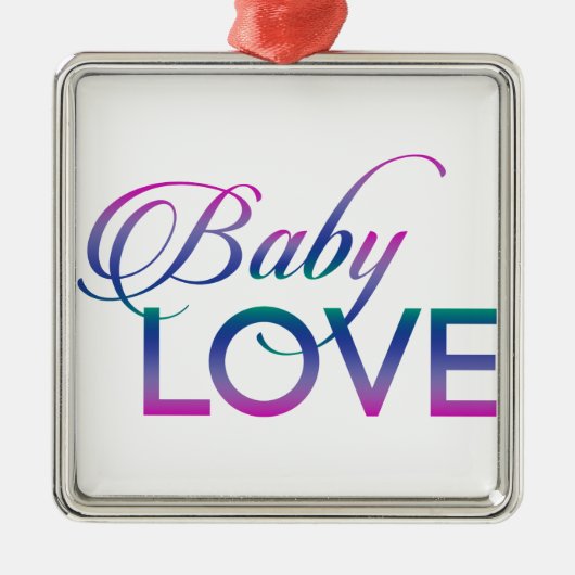 Baby-Liebe Silbernes Ornament (Vorne)