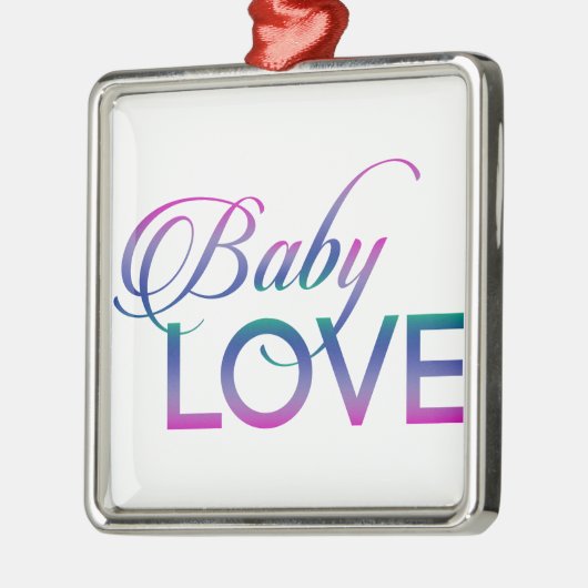 Baby-Liebe Silbernes Ornament (Links)