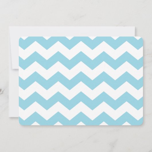 Baby-Liebe-Tafel-Jungen-Zickzack Duschen-Einladung Einladung (Rückseite)