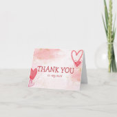 Baby Liebe Valentine Theme Dankeschön Card Dankeskarte (Vorderseite)