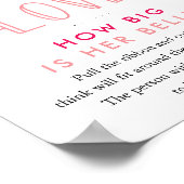 "Baby Liebe" Valentine's Day Baby Shower Game Poster (Ecke)