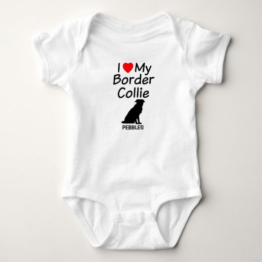 Baby Lieben Border Collie Dog Strampler (Vorderseite)
