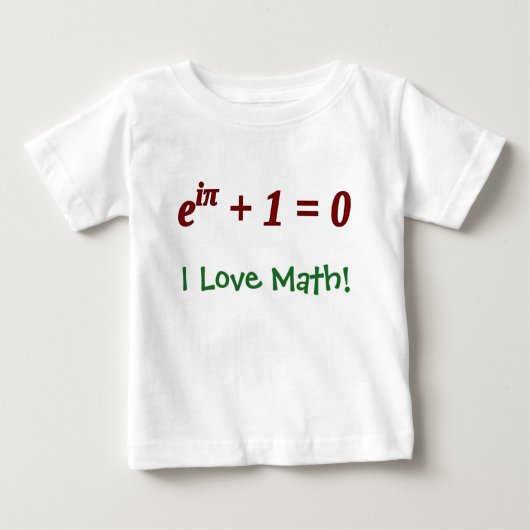 Baby Lieben Mathe! Baby T-shirt (Vorderseite)