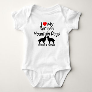 Baby Lieben Zwei Berner Hunde Strampler