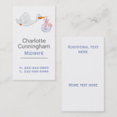 Baby-Lieferungs-themenorientierte Visitenkarte (Vorne/Hinten)