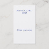 Baby-Lieferungs-themenorientierte Visitenkarte (Rückseite)