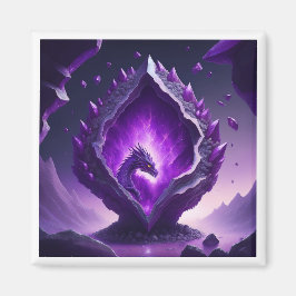 Baby Lila Dragon kommt aus dem Weltraumeier Magnet