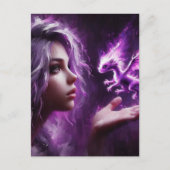 Baby Lila Dragon Postkarte (Vorderseite)