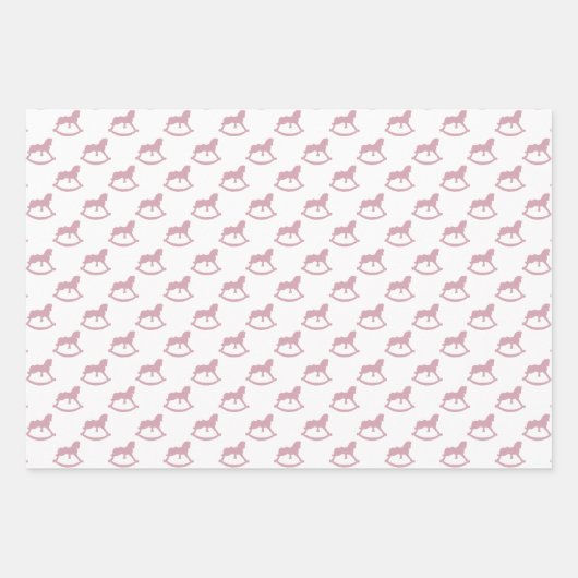 Baby Lilac Rocking Pferd Geschenkpapier Set (Vorderseite)