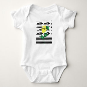 Baby-Limonen-Pflanzen-Streifen Sommer Baby Strampler