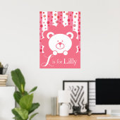 Baby Lion Alphabet - L is for Lilly Poster (Heimbüro)