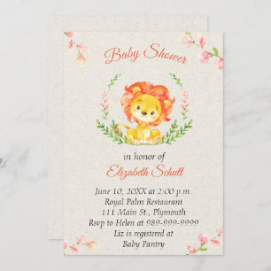 Baby Lion Baby Shower Einladung